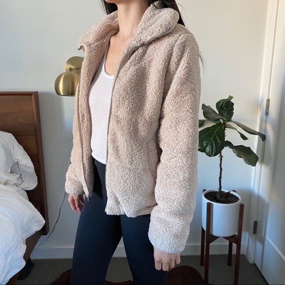 Lucky Brand Tan Teddy Zip Up Jacket - Size XS - Picture 4 of 15